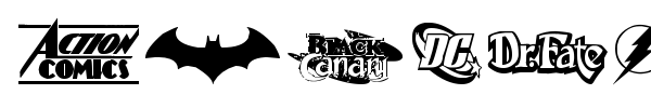 DC Comics font preview